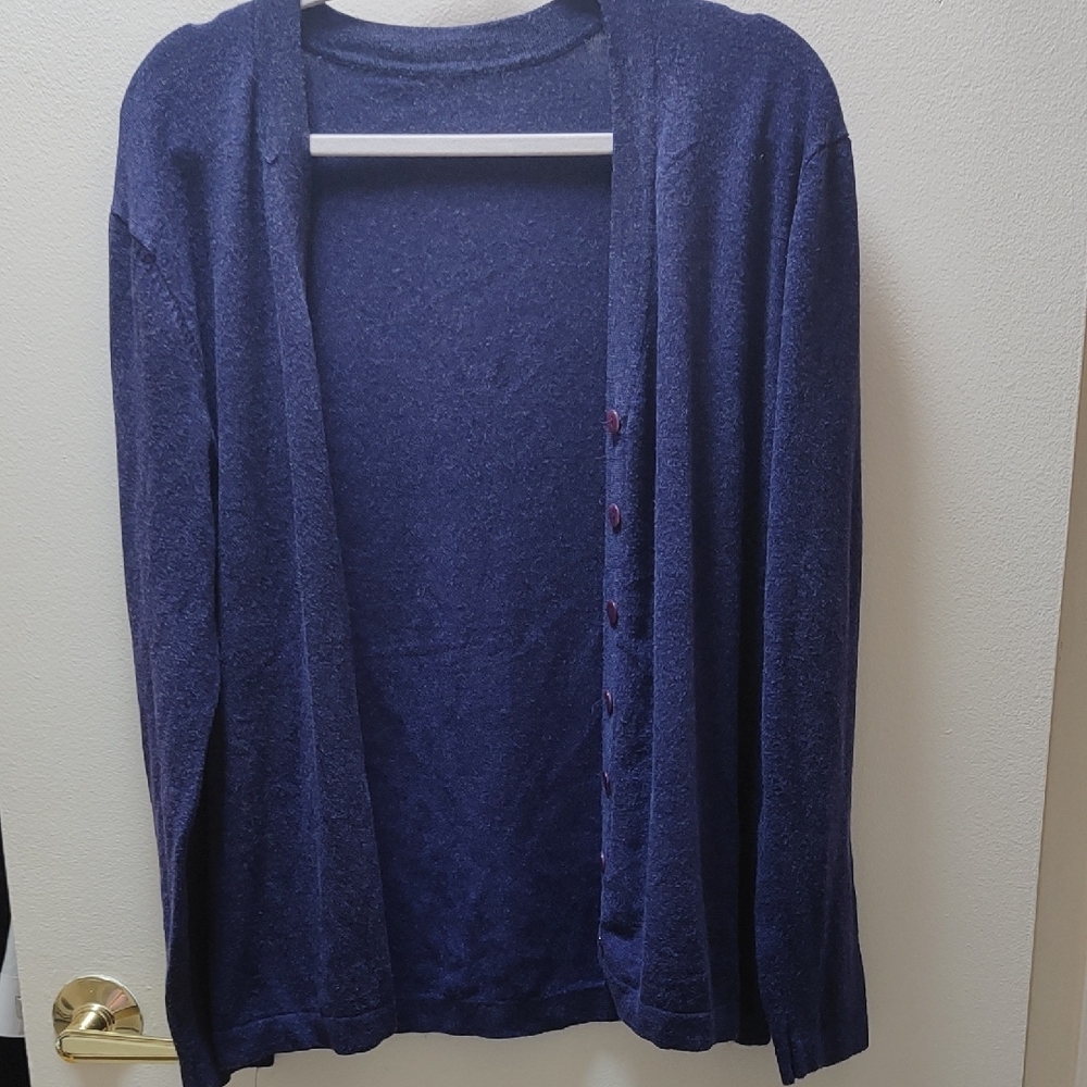 Women's Blue Cardigan Sweater